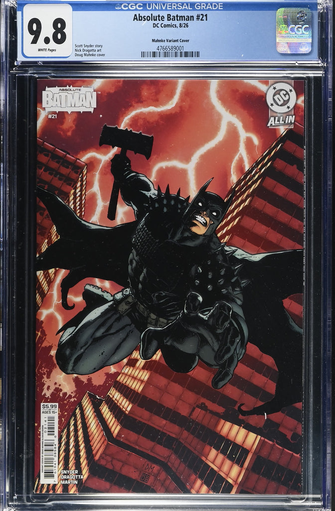 Absolute Batman #21 Cover D Doug Mahnke Card Stock Variant | CGC 9.8