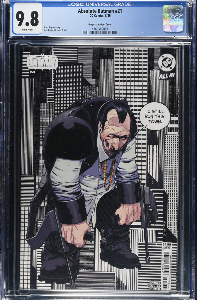 Absolute Batman #21 Cover C Nick Dragotta Pengiun Card Stock Variant | CGC 9.8