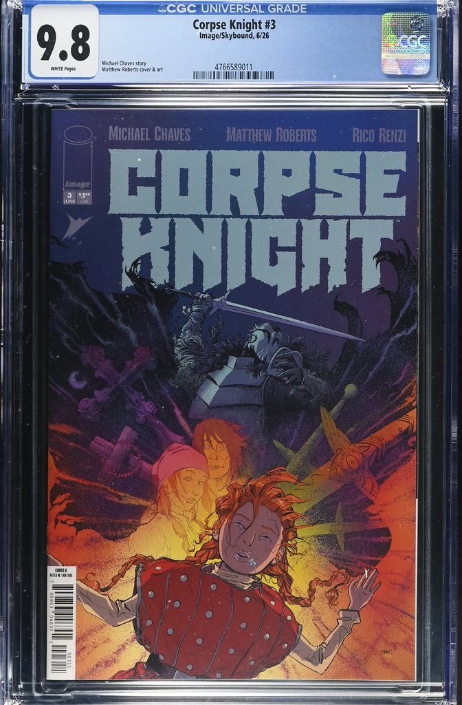CORPSE KNIGHT #3 CVR A MATTHEW ROBERTS & RICO RENZI  | CGC 9.8