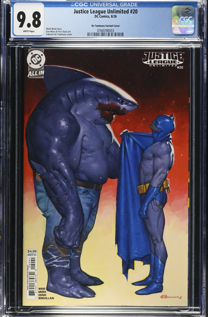 JUSTICE LEAGUE UNLIMITED #20 CVR D FABRIZIO DE TOMMASO VAR | CGC 9.8