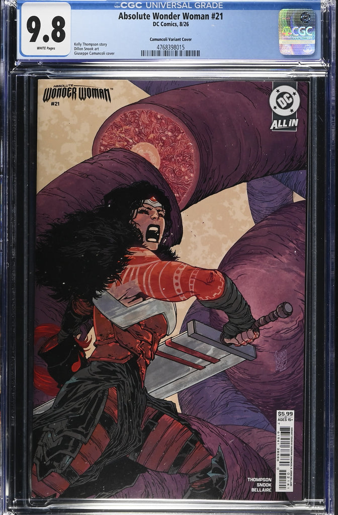 Absolute Wonder Woman #21 | CVR D GIUSEPPE CAMUNCOLI | CGC 9.8