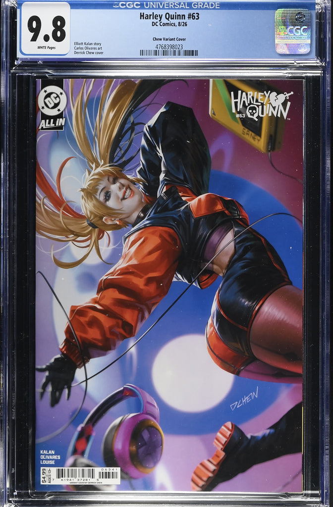 HARLEY QUINN #63 CVR D DERRICK CHEW CARD STOCK VAR | CGC 9.8