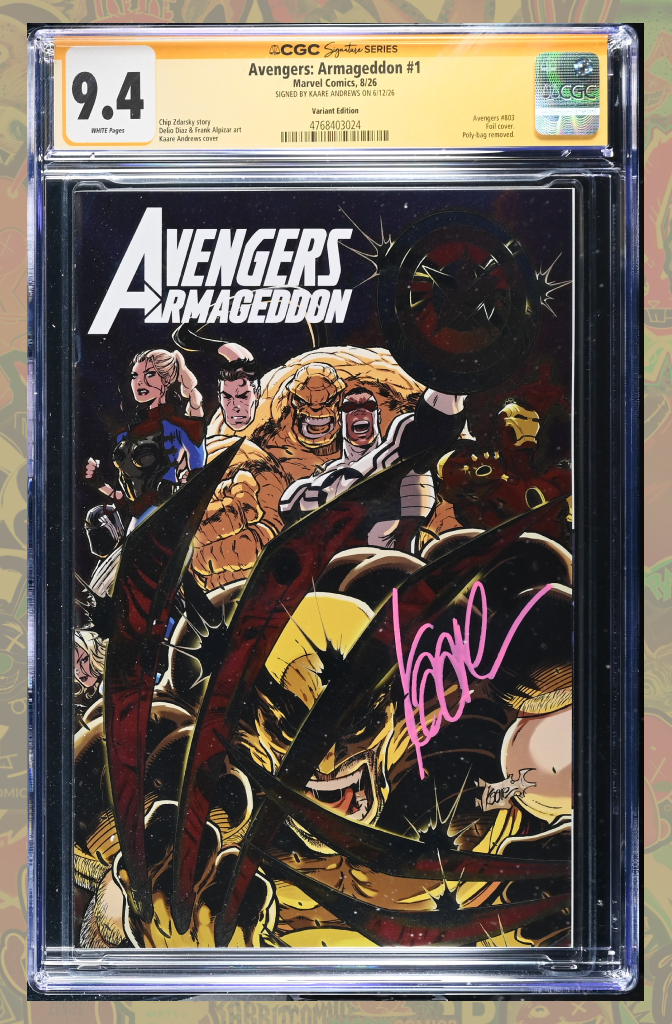 Avengers: Armageddon #1 Kaare Andrews Foil Variant | CGC SS 9.4