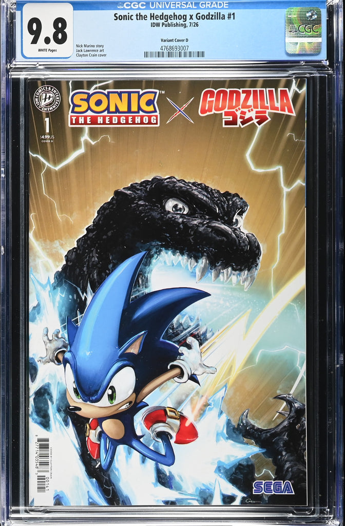 Sonic the Hedgehog x Godzilla #1 Cover D (CRAIN)  | CGC 9.8