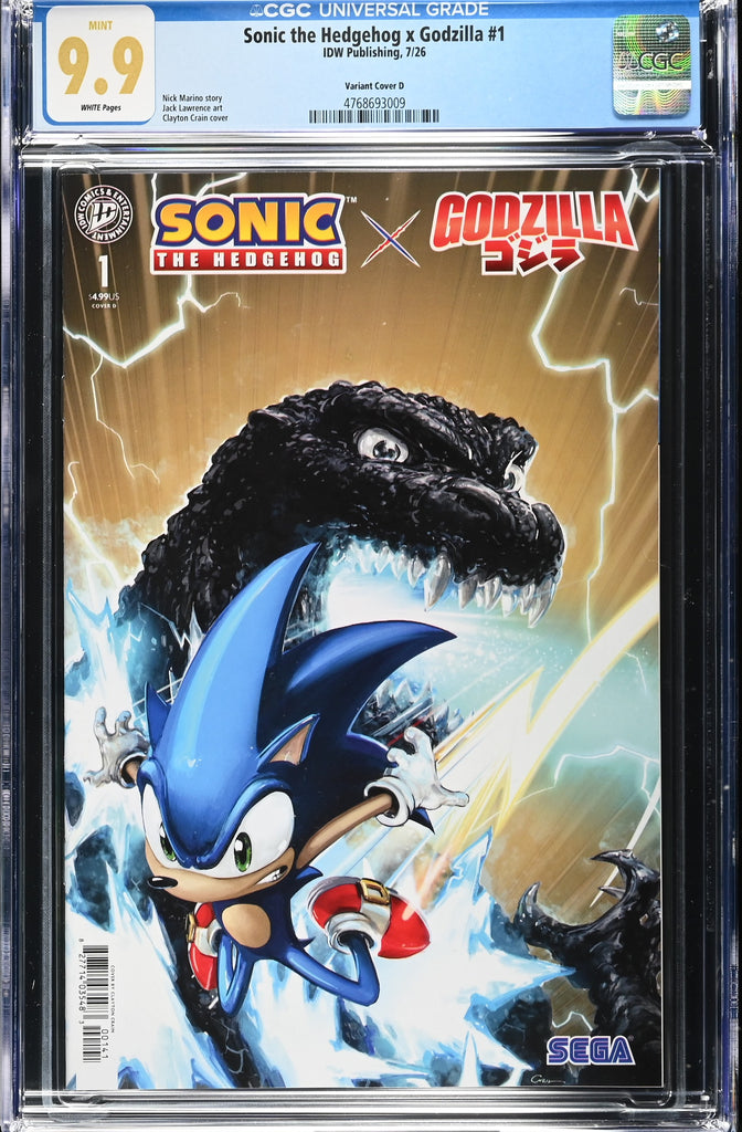 Sonic the Hedgehog x Godzilla #1 Cover D (CRAIN)  | CGC 9.9
