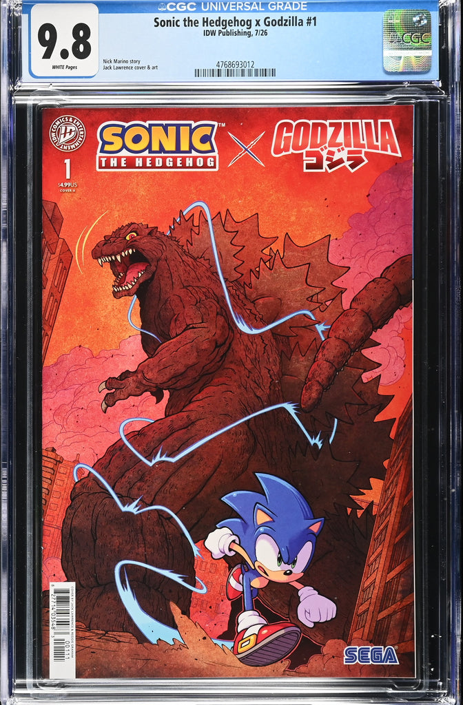 Sonic the Hedgehog x Godzilla #1 Cover A (Lawrence)  | CGC 9.8