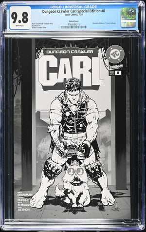DUNGEON CRAWLER CARL SE #0 CVR B GOODEN ABSOLUTE BATMAN HOMAGE B&W VAR  | CGC 9.8