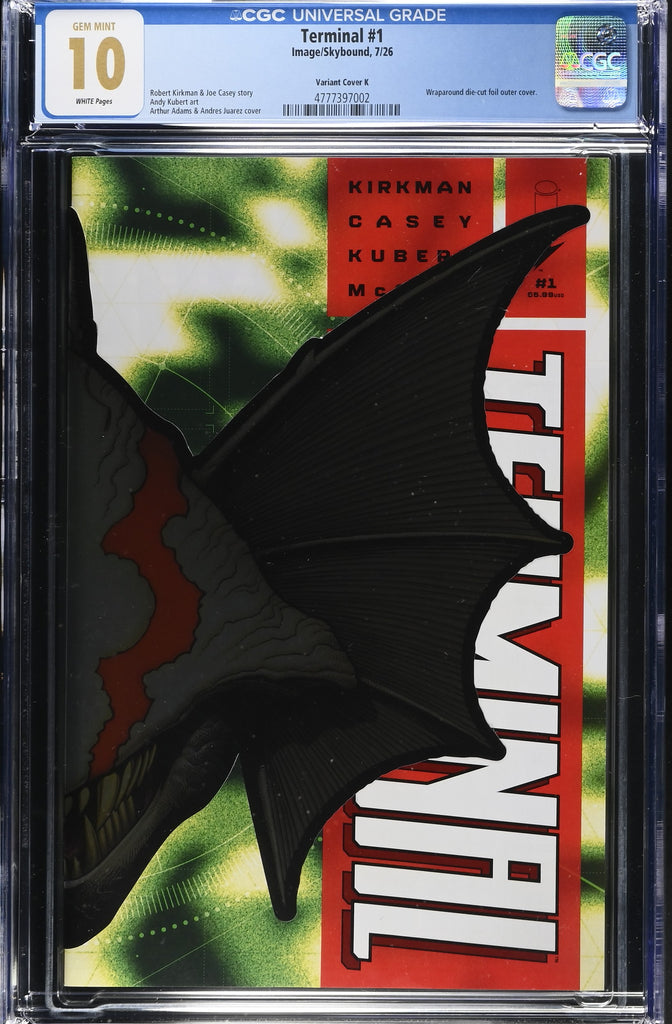 TERMINAL #1 CVR K ARTHUR ADAMS DIECUT FOIL VAR | CGC 10