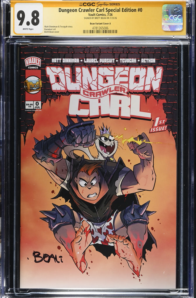 DUNGEON CRAWLER CARL #0 CVR D BRETT BEAN VAR | CGC SS 9.8