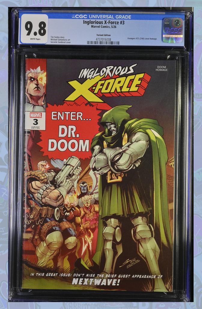 Inglorious X Force #3 Gerardo Sandoval Doom Homage Variant | CGC 9.8