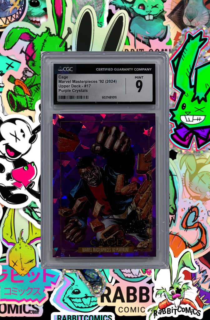 MARVEL MASTERPIECES 92 (2024) CAGE  | UPPER DECK 17 - PUPRPLE CRYSTALS | CGC MINT 9