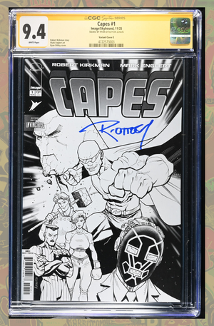 Invincible Universe Capes #2 Cover E 1 :50 Ratio Ryan Ottley Black & White Variant | CGC SS 9.6+ | PREORDER