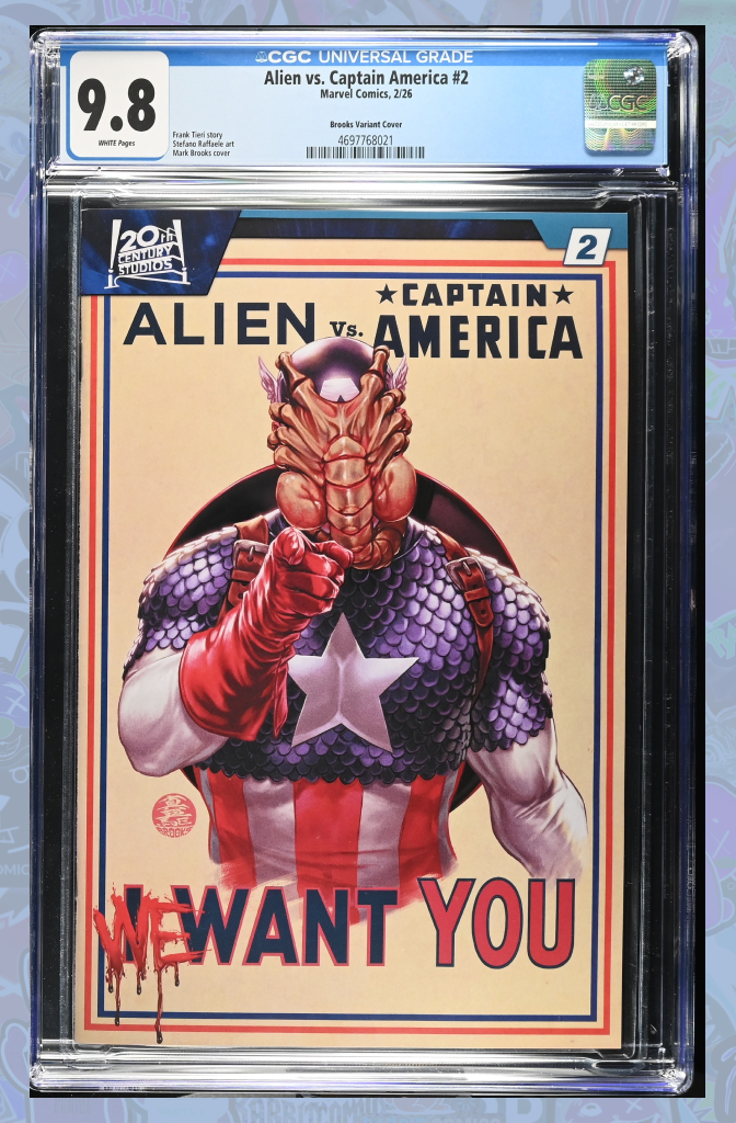 Alien vs. Captain America #2 Mark Brooks Variant | CGC 9.8