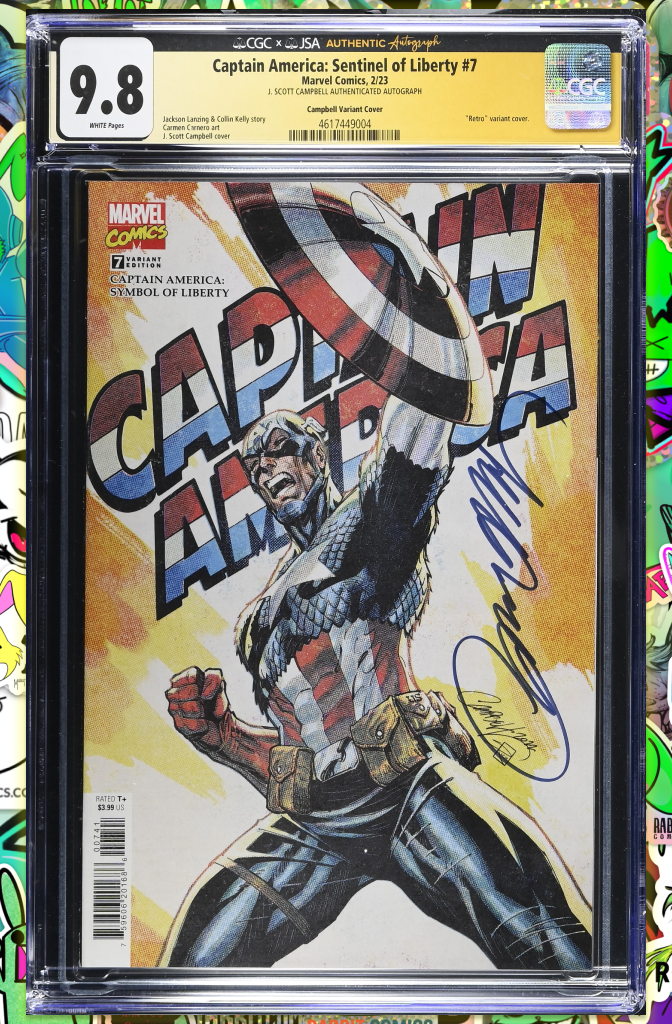Captain America Sentinel of Liberty #7 | 1:200 Ratio J. Scott Campbell | CGC SS 9.8 (JSA)