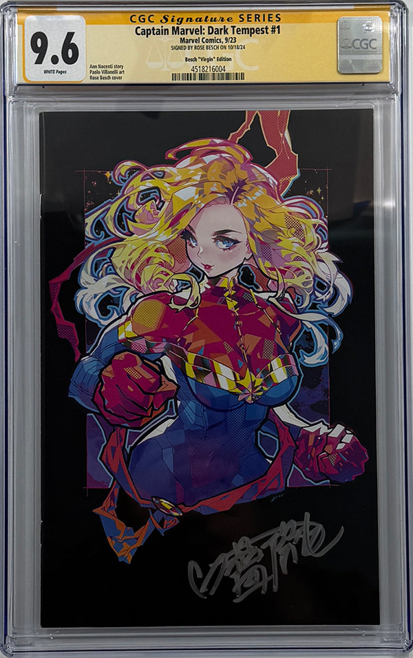 Captain Marvel: Dark Tempest #1 | 1:200 Rose Besch Ratio Variant | CGC SS 9.6