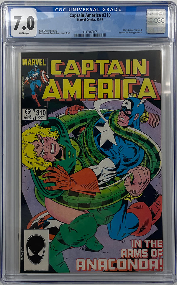 Captain America #310 | 1st Serpent Society | CGC 7.0