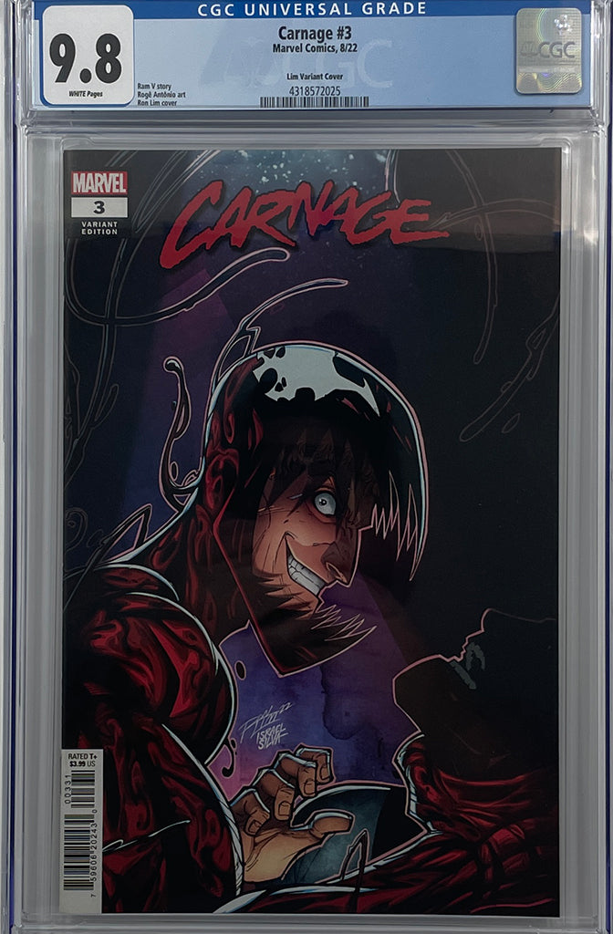 Carnage #3 | Ron Lim 1:25 RATIO VARIANT | CGC 9.8