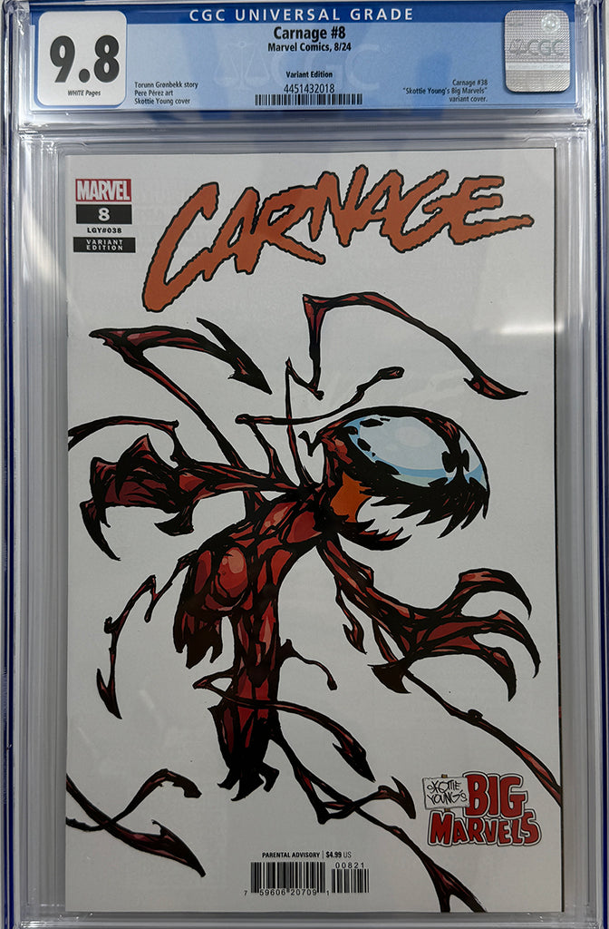 CARNAGE #8 | SKOTTIE YOUNG'S BIG MARVEL VARIANT | CGC 9.8