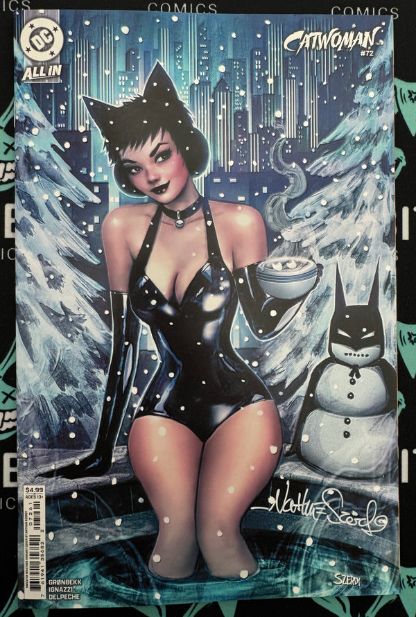 CATWOMAN #72 | CVR D NATHAN SZERDY SWEATER WEATHER CARD STOCK VAR | SIGNED BY SZERDY