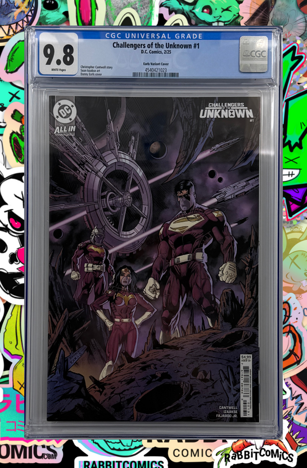 CHALLENGERS OF THE UNKNOWN #1 (OF 6) | CVR C DANNY EARLS CARD STOCK VAR | CGC 9.8