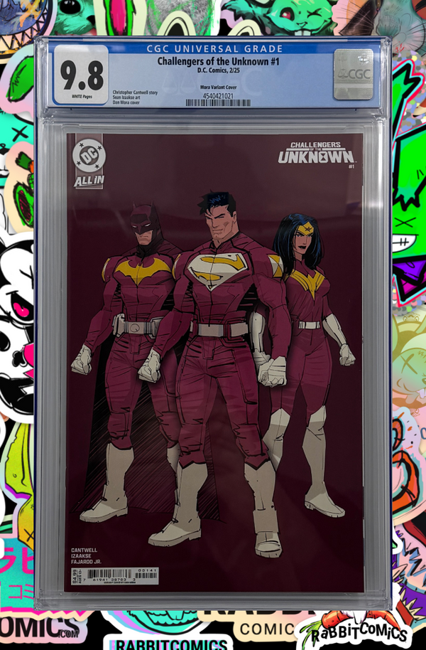 CHALLENGERS OF THE UNKNOWN #1 (OF 6) | CVR D DAN MORA DESIGN CARD STOCK VAR | CGC 9.8