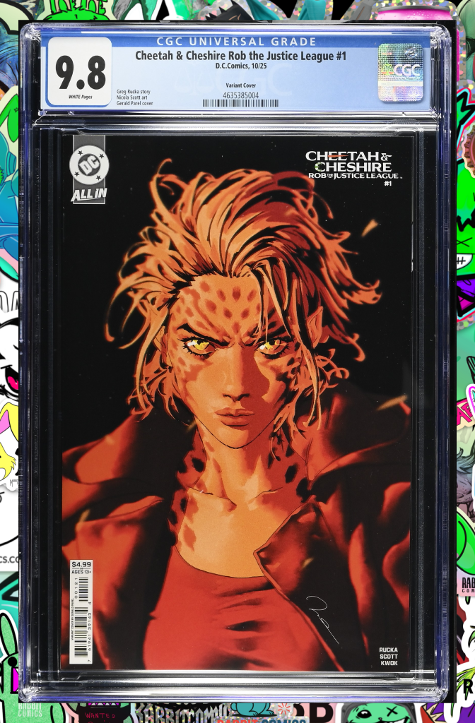 Cheetah & Cheshire Rob the Justice League #1 | Parel Variant | CGC 9.8