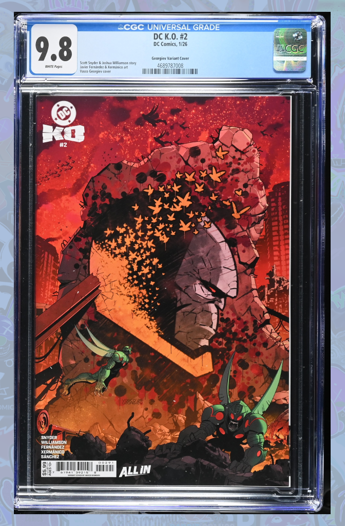 DC K.O. #2 (Of 5) Cover F Vasco Georgiev Darkseid Card Stock Variant | CGC 9.8