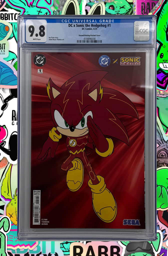 DC X Sonic The Hedgehog #1 (Of 5) | 2nd Print Cover B Flash Card Stock Variant | CGC 9.8