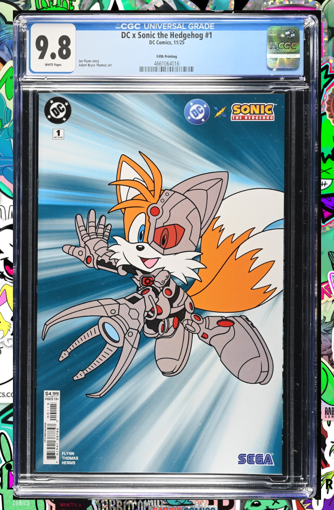 DC X Sonic The Hedgehog #1 (Of 5) 5th Print Cyborg Card Stock Cover | CGC 9.8