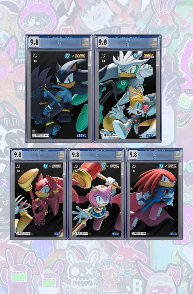 DC X Sonic The Hedgehog #1- #5 | Connecting Set | 5 SLABS | CGC 9.8 | PREORDER