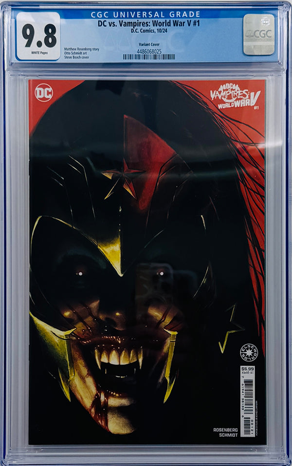 DC VS VAMPIRES WORLD WAR V #1 (OF 12) | CVR B STEVE BEACH VARIANT | CGC 9.8