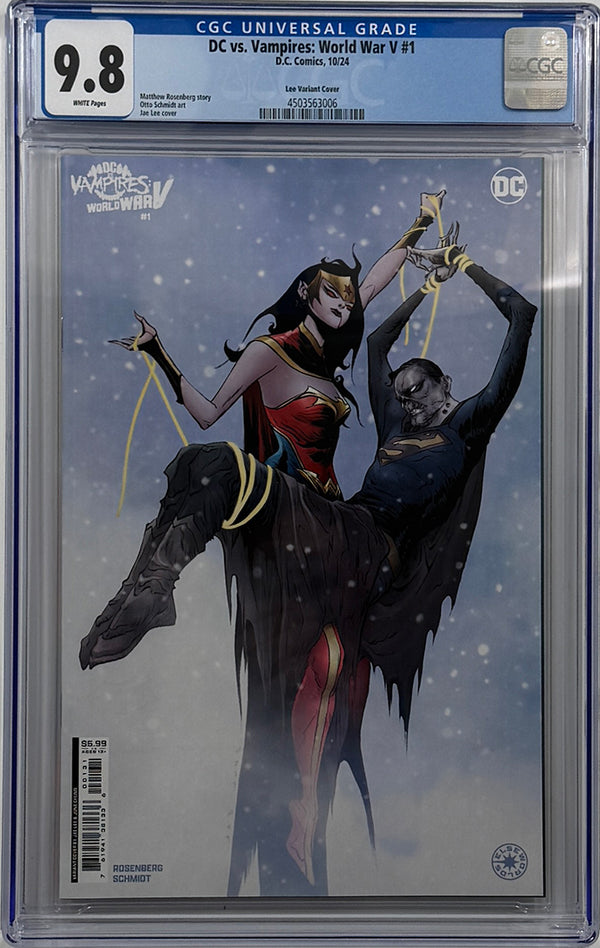 DC VS VAMPIRES WORLD WAR V #1 (OF 12) | CVR C JAE LEE CARD STOCK VARIANT | CGC 9.8