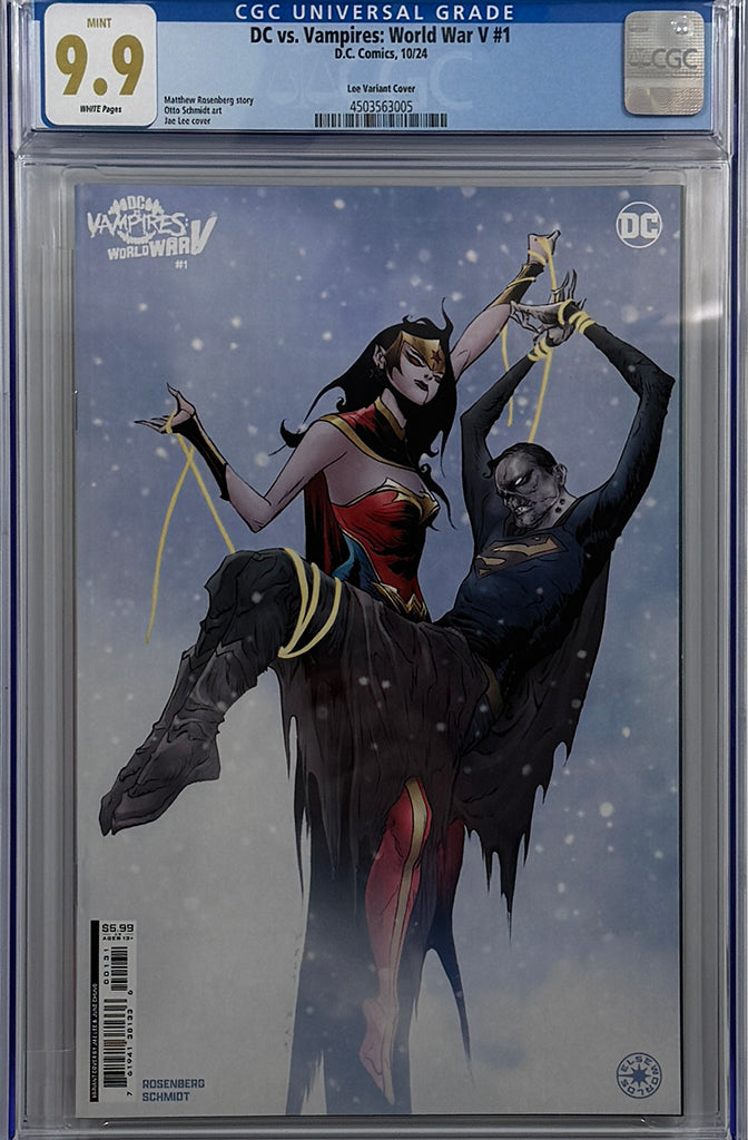 DC VS VAMPIRES WORLD WAR V #1 (OF 12) | CVR C JAE LEE CARD STOCK VARIANT | CGC 9.9