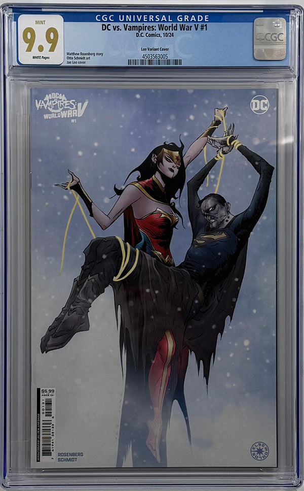 DC VS VAMPIRES WORLD WAR V #1 (OF 12) | CVR C JAE LEE CARD STOCK VARIANT | CGC 9.9