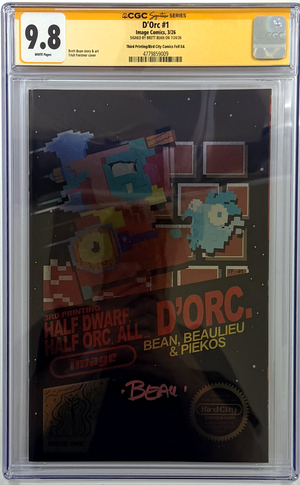 D'ORC #1 3RD PRINT | 8BIT VARIANT | CGC SS 9.8