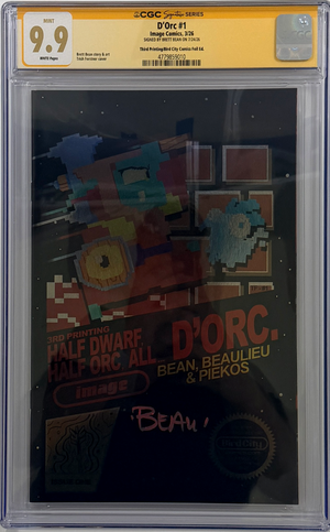 D'ORC #1 3RD PRINT | 8BIT VARIANT | CGC SS 9.9