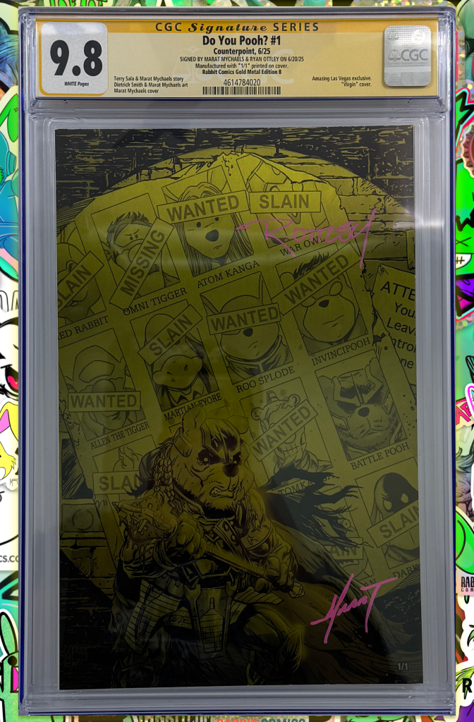 DO YOU POOH | BATTLE POOH GOLD METAL VARIANT | SIGNED BY MARAT & OTTLEY | CGC SS 9.8