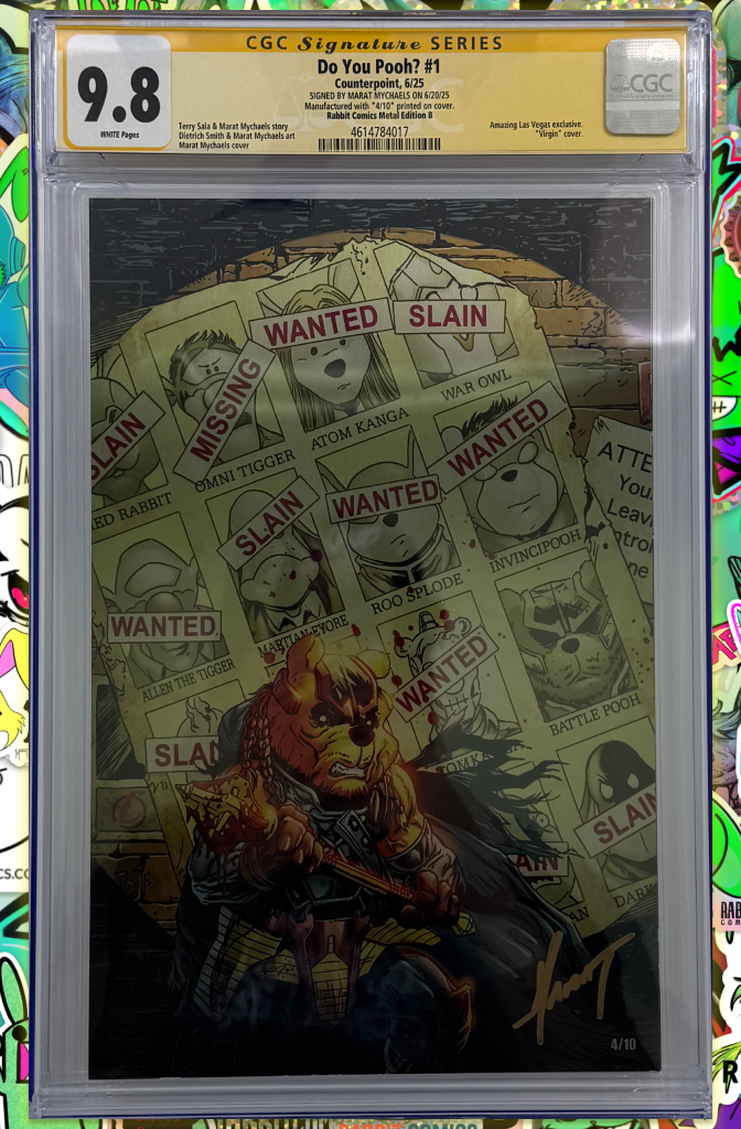 DO YOU POOH | BATTLE POOH METAL VARIANT | SIGNED BY MARAT | CGC SS 9.8