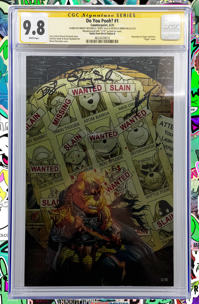 DO YOU POOH | BATTLE POOH METAL VARIANT | 3X SIGNED | CGC SS 9.8