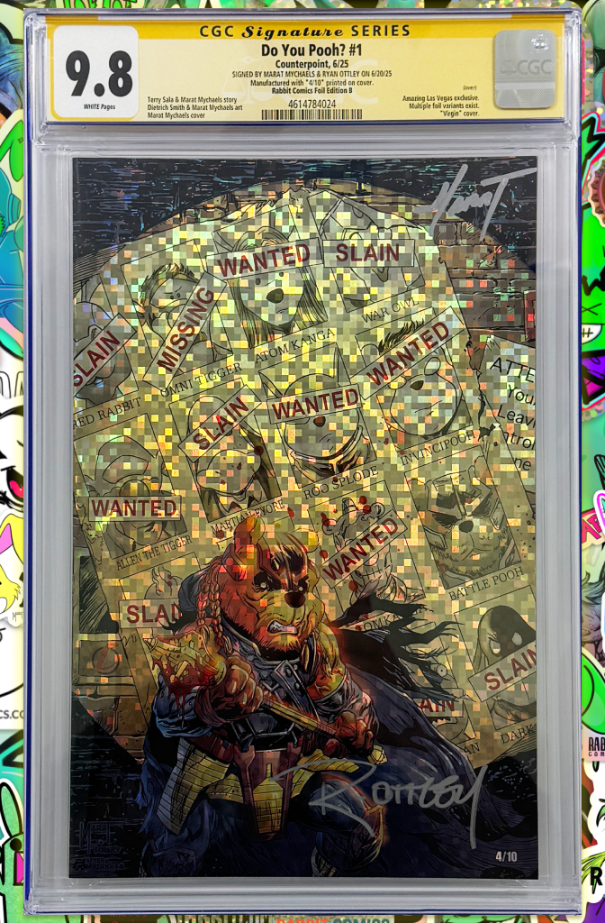 DO YOU POOH | BATTLE POOH Pixel FOIL VARIANT | SIGNED BY MARAT & OTTLEY | CGC SS 9.8