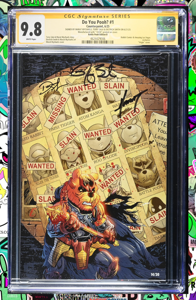 DO YOU POOH | BATTLE POOH VIRGIN VARIANT | 3X SIGNED | CGC SS 9.8