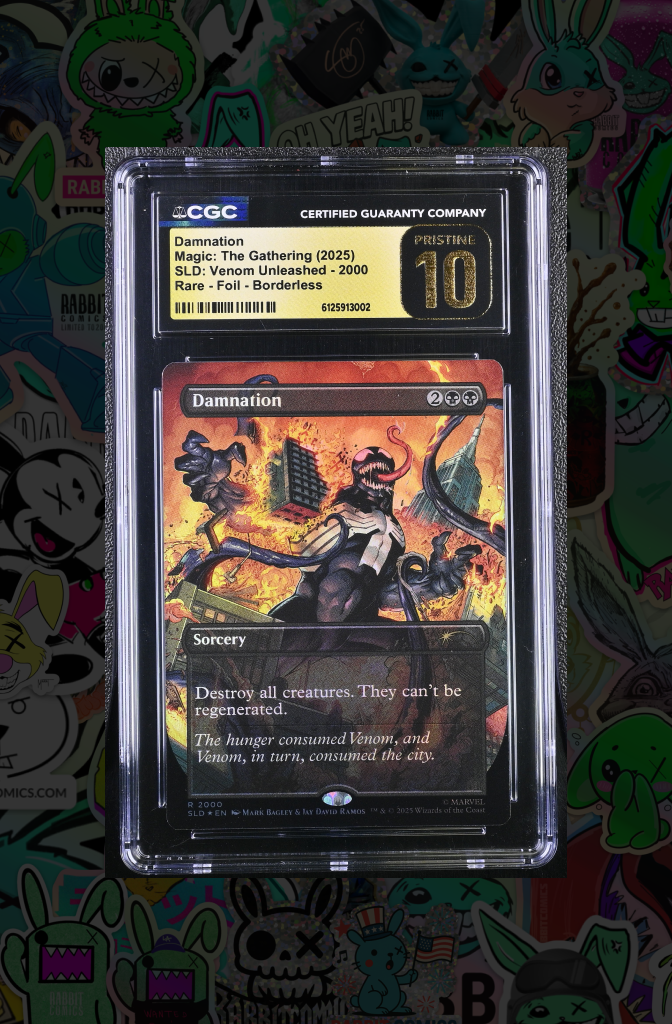 Damnation | MTG | Spider-Man Secret Lair 2000 | Rare Foil Borderless | CGC Pristine 10