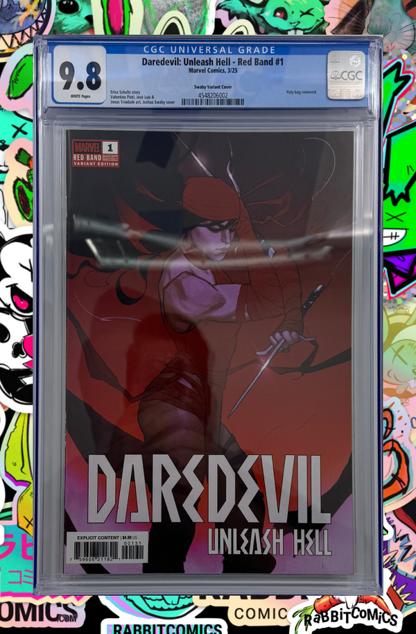 DAREDEVIL: UNLEASH HELL - RED BAND #1 | JOSHUA SWABY ELEKTRA VARIANT | CGC 9.8