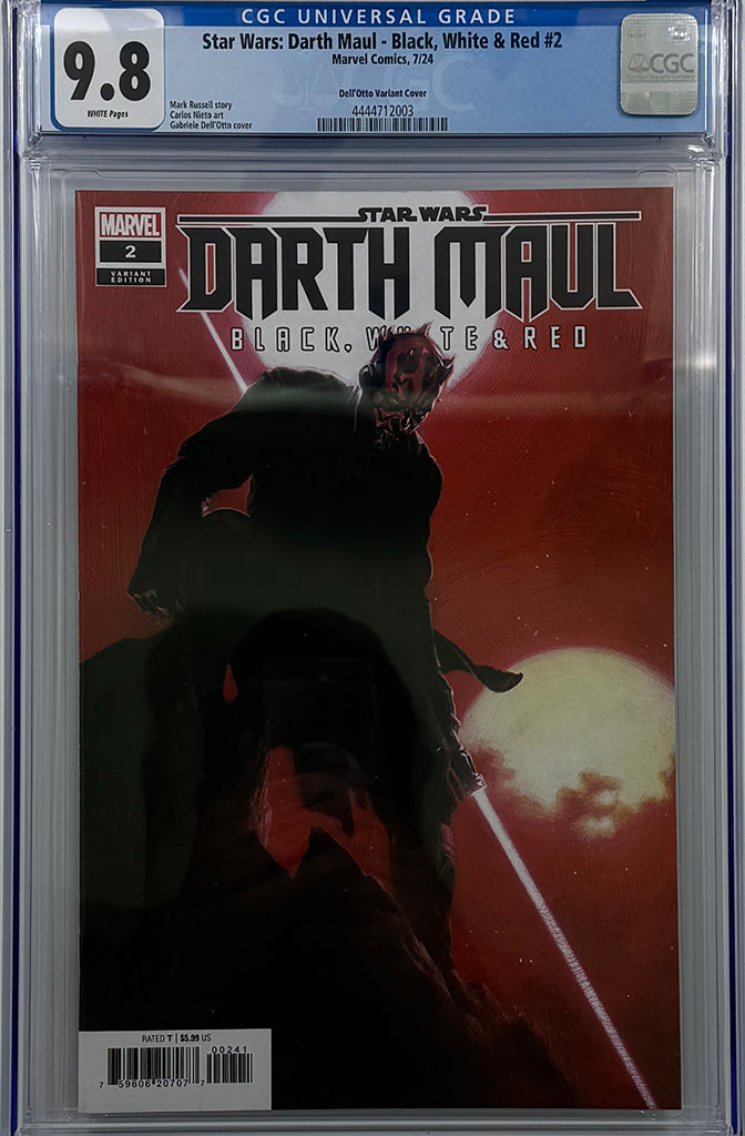 STAR WARS: DARTH MAUL - BLACK, WHITE & RED #2 | GABRIELE DELL'OTTO VARIANT | CGC 9.8