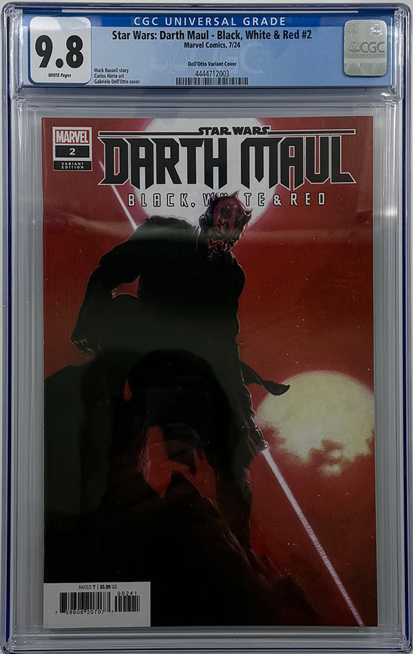 STAR WARS: DARTH MAUL - BLACK, WHITE & RED #2 | GABRIELE DELL'OTTO VARIANT | CGC 9.8