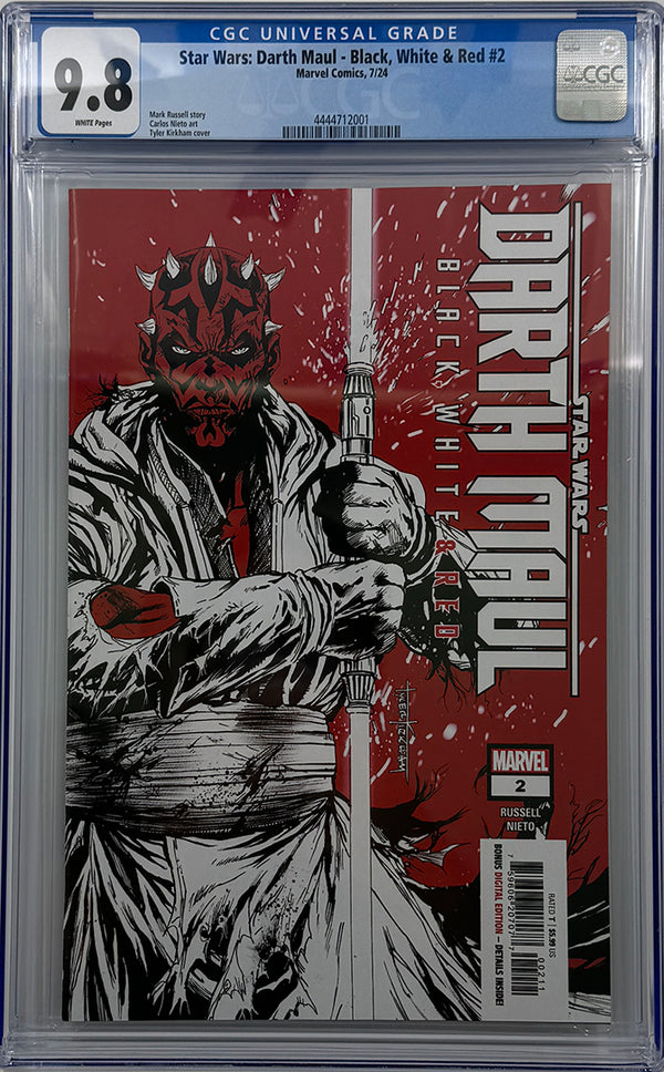 STAR WARS: DARTH MAUL - BLACK, WHITE & RED #2 | MAIN COVER | CGC 9.8