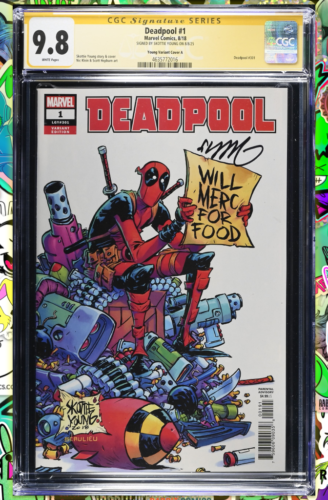 Deadpool #1 (2018) | 1:25 Ratio | Signed by Skottie Young | CGC SS 9.8