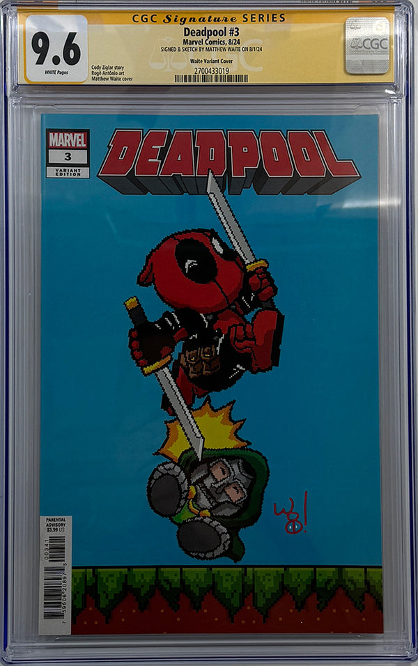 DEADPOOL #3 | MATTHEW WAITE VARIANT | CGC SS 9.6