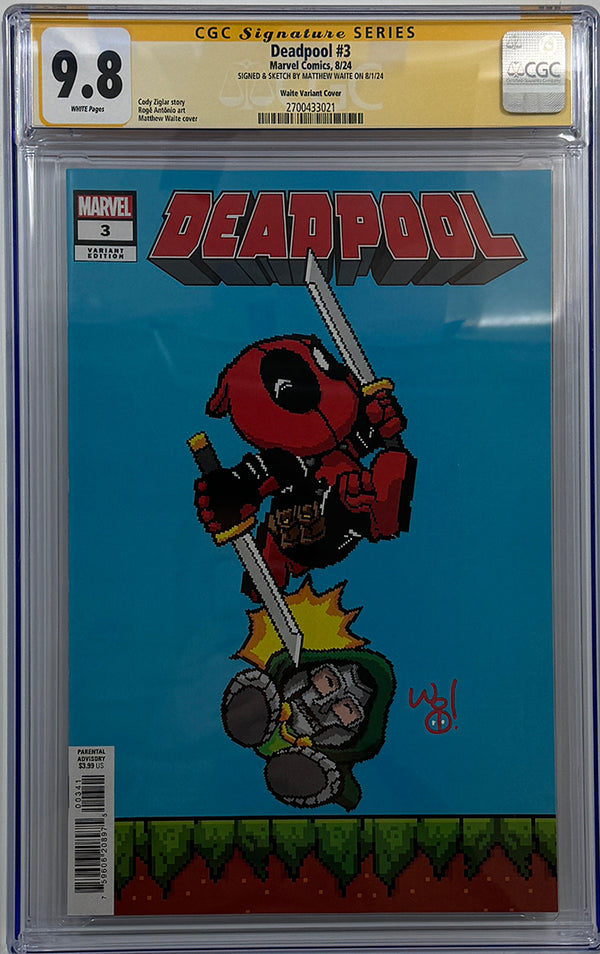 DEADPOOL #3 | MATTHEW WAITE VARIANT | CGC SS 9.8