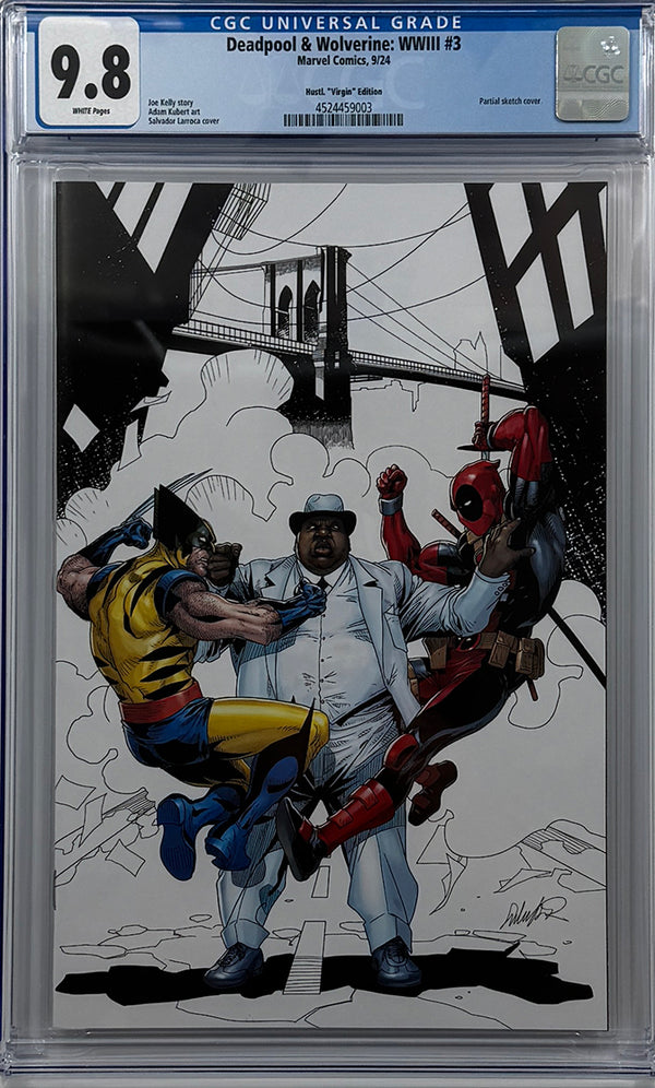 Deadpool & Wolverine WWIII #3 | BIGGIE HUSTL VIRGIN VARIANT | CGC 9.8